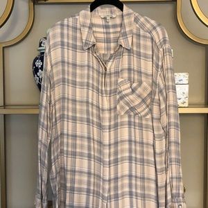 Calvin Klein pink and grey flannel size large